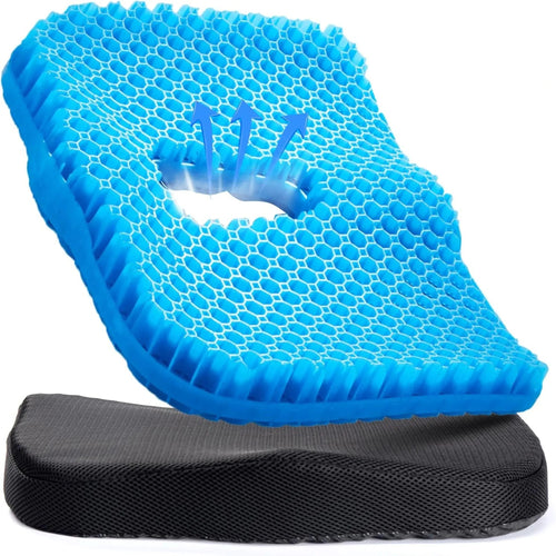 Restova Honeycomb Gel Seat Cushion – Orthopedic Silicone Cushion for Office Chair & Tailbone Pain Relief