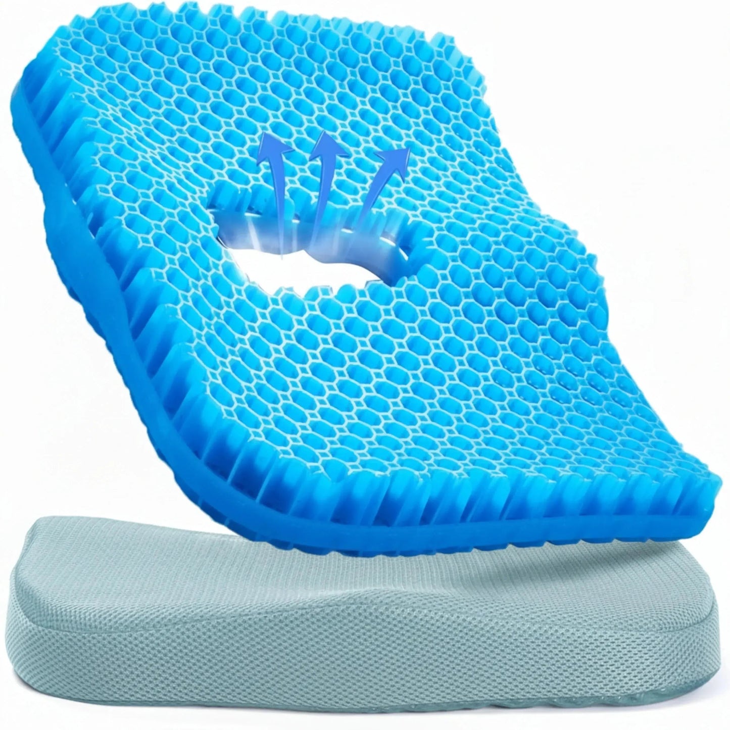 Restova Honeycomb Gel Seat Cushion – Orthopedic Silicone Cushion for Office Chair & Tailbone Pain Relief