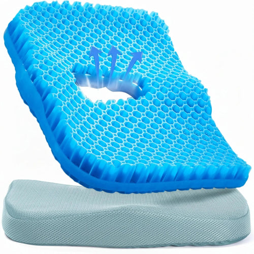Restova Honeycomb Gel Seat Cushion – Orthopedic Silicone Cushion for Office Chair & Tailbone Pain Relief