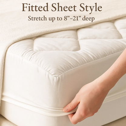 Restova Cooling Mattress Topper – Plush Breathable Mattress Pad for Back Pain Relief & Hot Sleepers