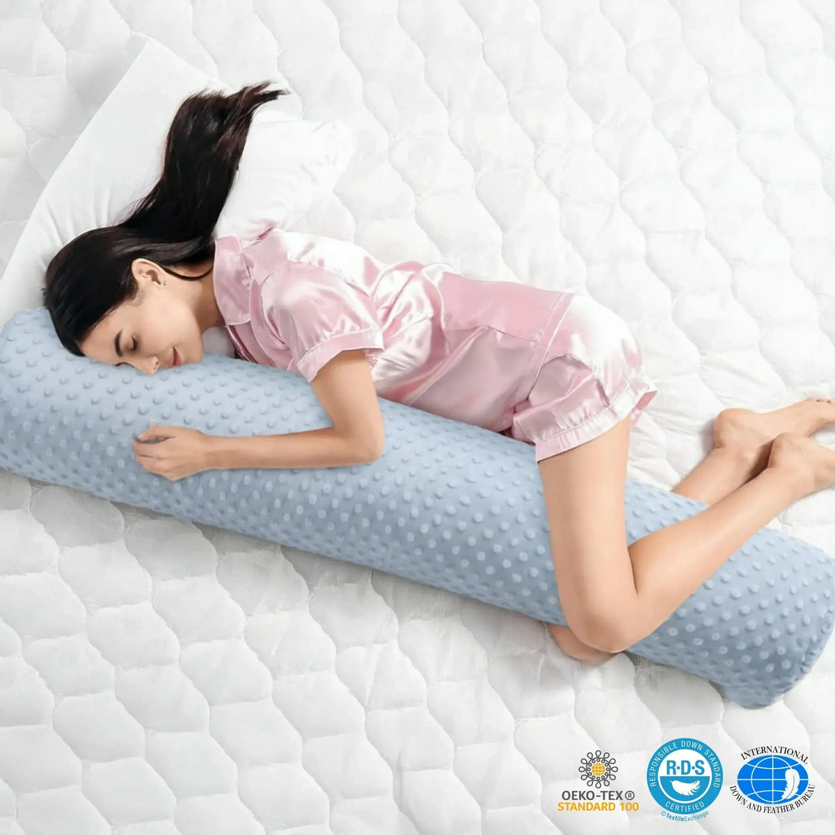 Restova Full Body Pillow for Side Sleepers – Long Pregnancy & Back Support Pillow for Adults