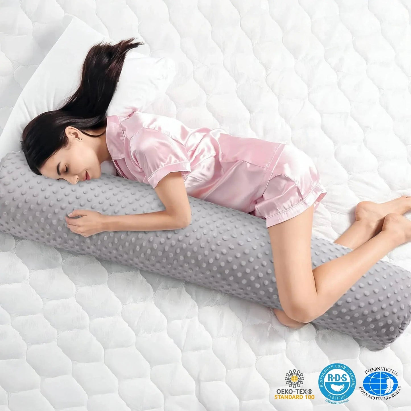 Restova Full Body Pillow for Side Sleepers – Long Pregnancy & Back Support Pillow for Adults