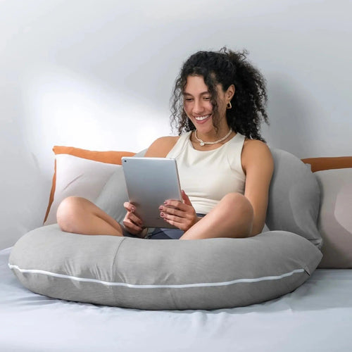 Restova Reading Pillow for Bed with Back Support – Large Plush Lounge Cushion for Sitting Up in Bed