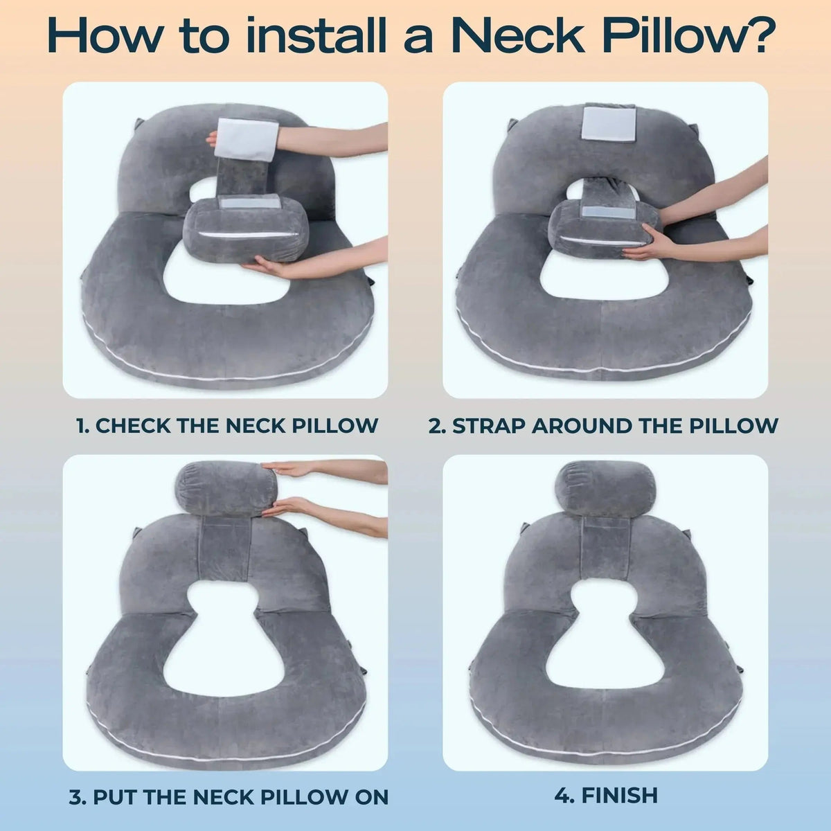 Restova Reading Pillow for Bed with Back Support – Large Plush Lounge Cushion for Sitting Up in Bed