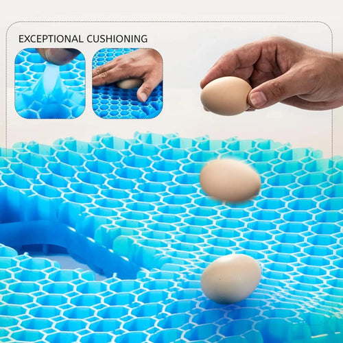 Restova Honeycomb Gel Seat Cushion – Orthopedic Silicone Cushion for Office Chair & Tailbone Pain Relief