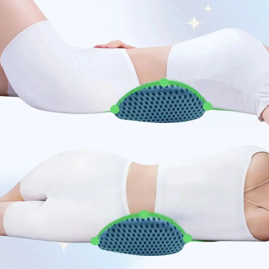Restova Lumbar Support Pillow for Lower Back Pain Relief – Ergonomic Memory Foam Back Cushion