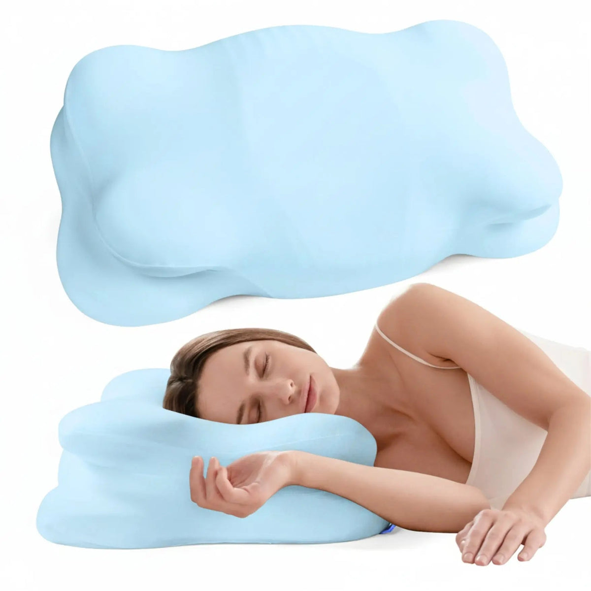 Restova Cloud Alignment Pillow – Cervical Neck Support Pillow for Side & Back Sleepers