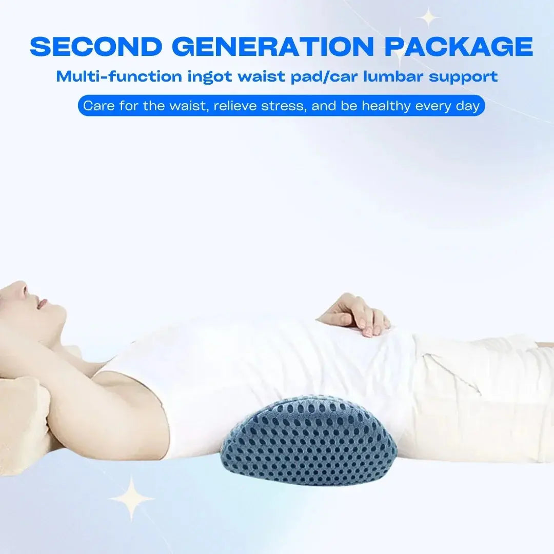 Restova Lumbar Support Pillow for Lower Back Pain Relief – Ergonomic Memory Foam Back Cushion