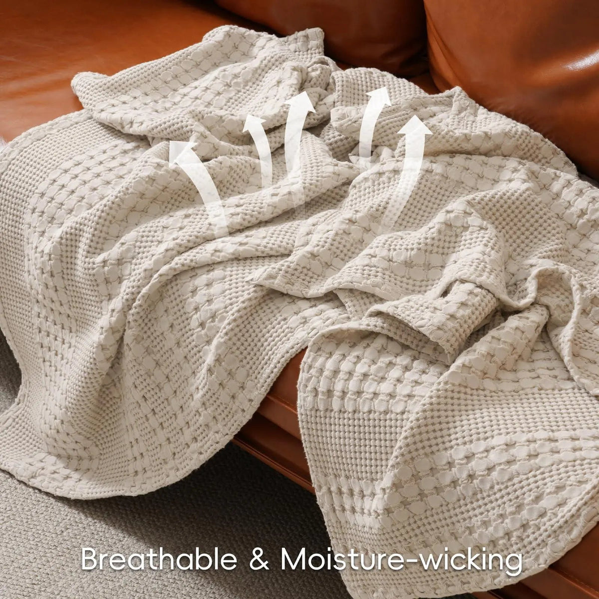 Restova Breathable Cotton Blanket – Lightweight Cooling Bed Blanket for All Seasons