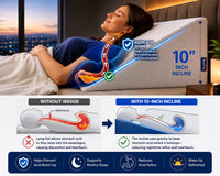 Restova Orthopedic Wedge Pillow for Acid Reflux Relief, GERD & Back Support Bed Pillow 4