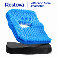 Restova Honeycomb Gel Seat Cushion – Orthopedic Silicone Cushion for Office Chair & Tailbone Pain Relief
