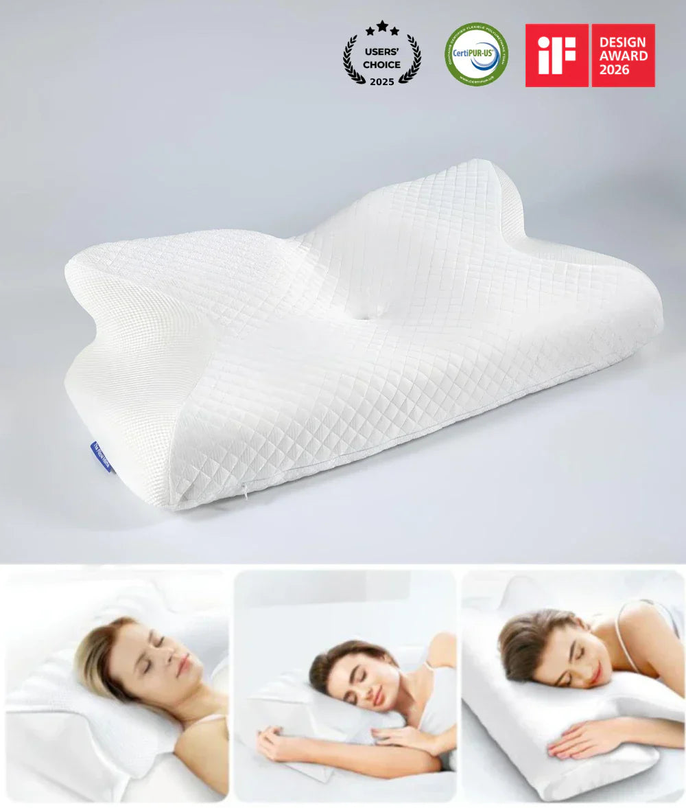 Restova Memory Foam Neck Pillow – Orthopedic Cervical Pillow for Neck Pain & Better Sleep Support