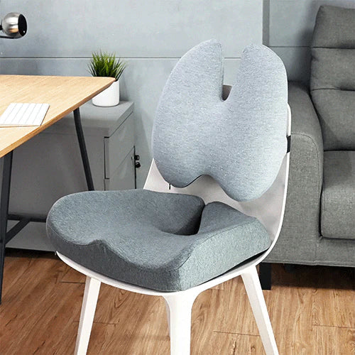 Restova Orthopedic Seat Cushion & Lumbar Support Set – Memory Foam Coccyx Cushion for Tailbone & Back Pain Relief