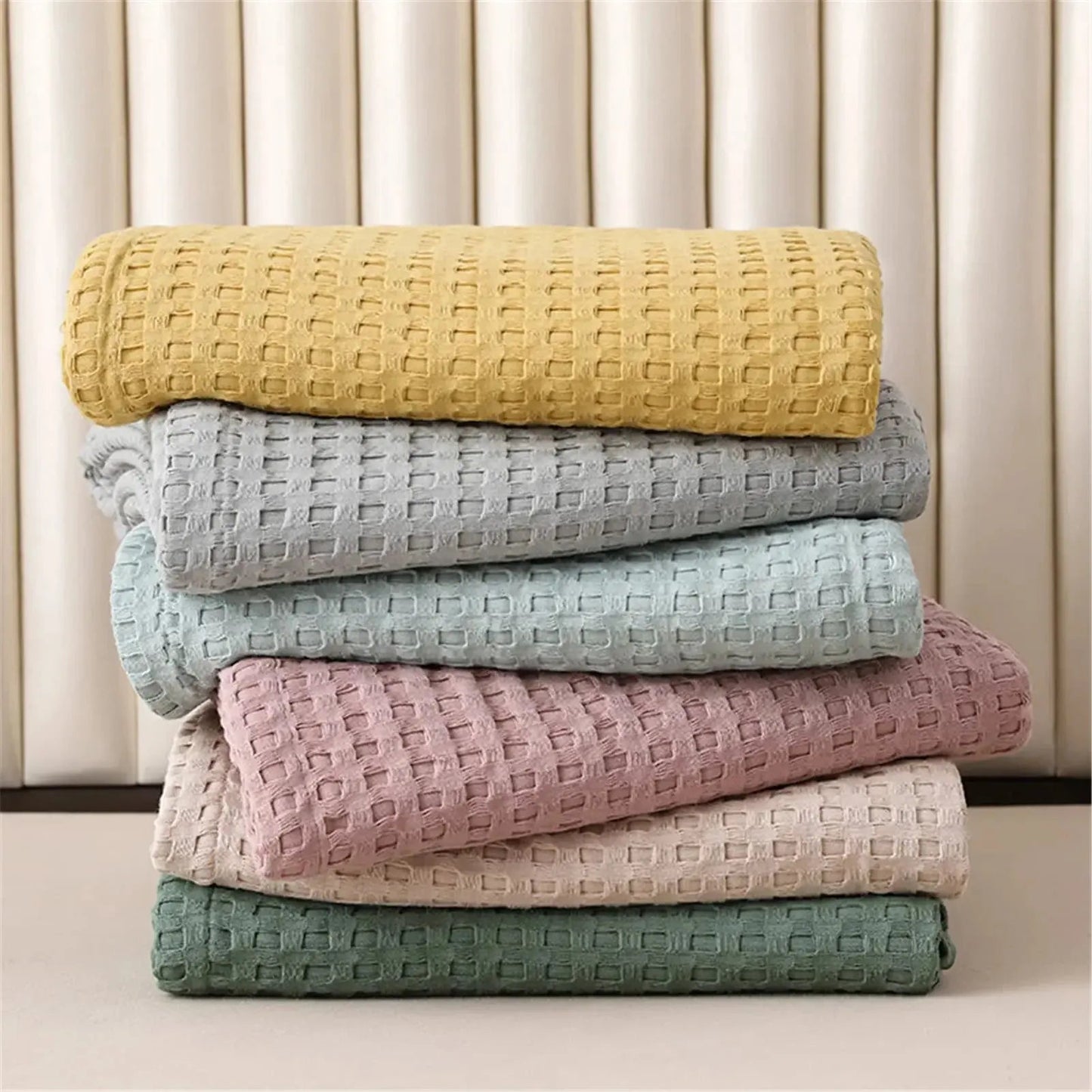 Restova Breathable Cotton Blanket – Lightweight Cooling Bed Blanket for All Seasons