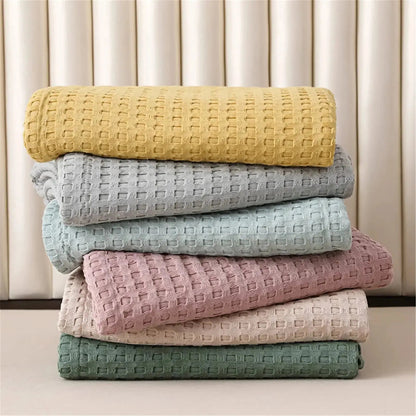 Restova Breathable Cotton Blanket – Lightweight Cooling Bed Blanket for All Seasons