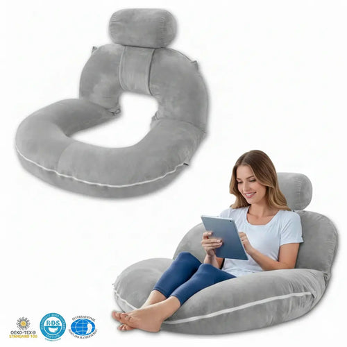Restova Reading Pillow for Bed with Back Support – Large Plush Lounge Cushion for Sitting Up in Bed