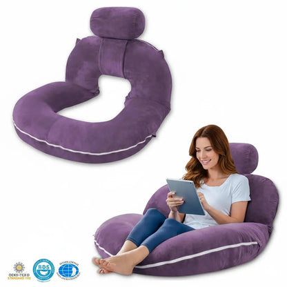 Restova Reading Pillow for Bed with Back Support – Large Plush Lounge Cushion for Sitting Up in Bed