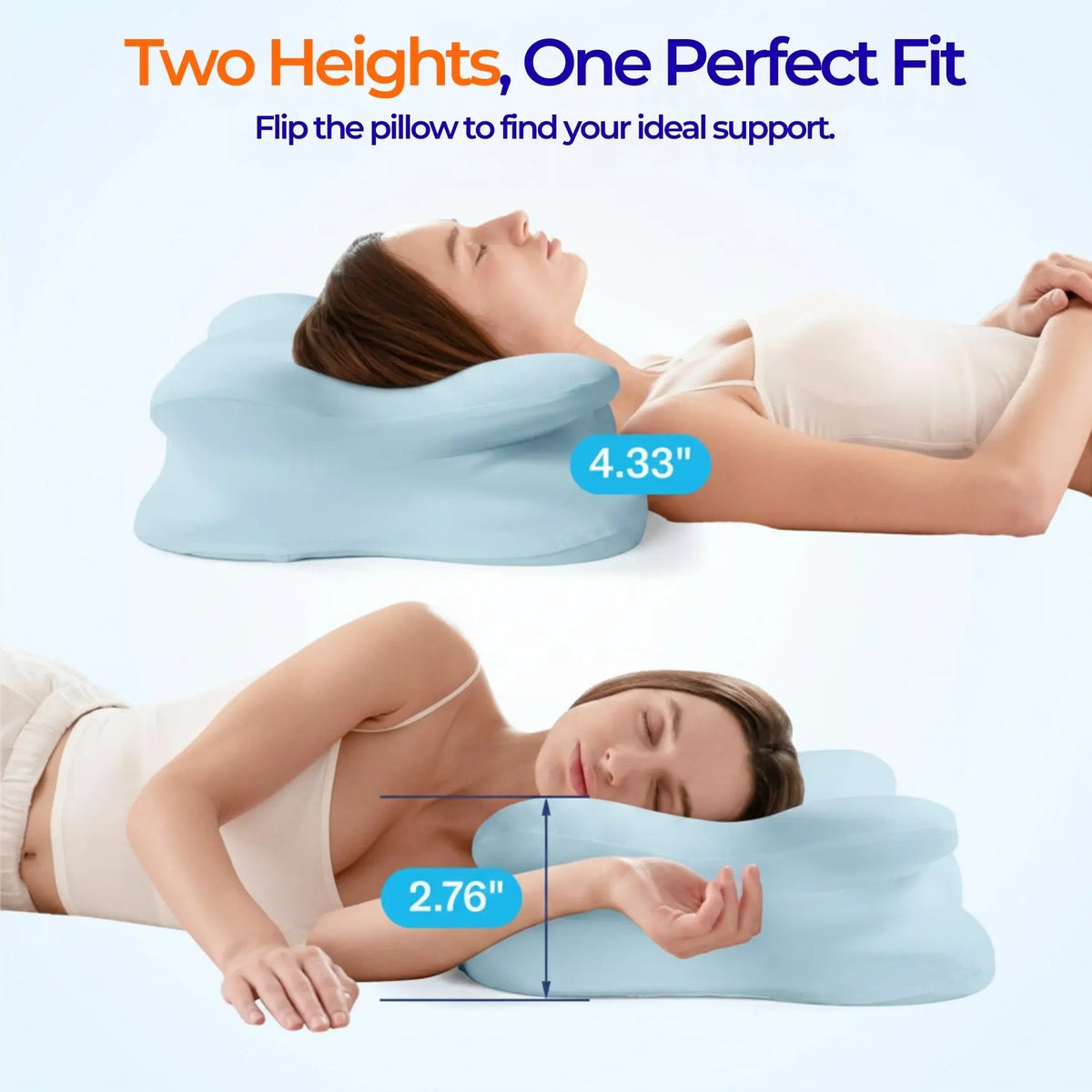 Restova Cloud Alignment Pillow – Cervical Neck Support Pillow for Side & Back Sleepers