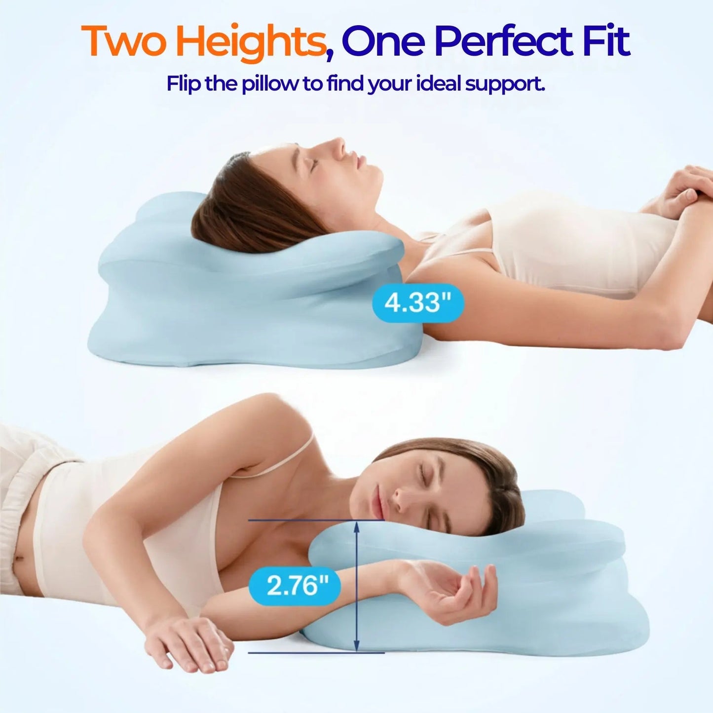 Restova Cloud Alignment Pillow – Cervical Neck Support Pillow for Side & Back Sleepers