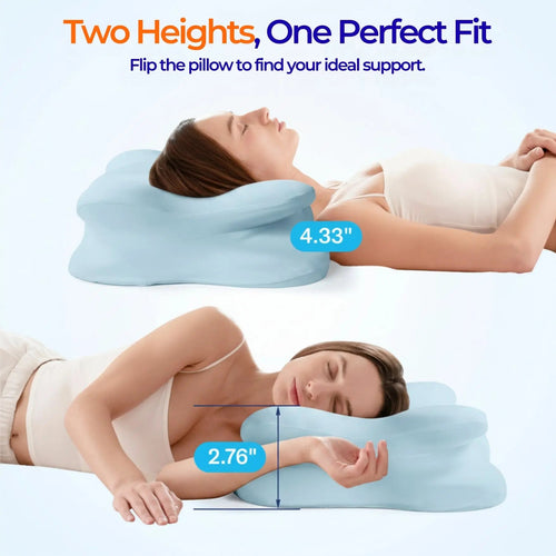 Restova Cloud Alignment Pillow – Cervical Neck Support Pillow for Side & Back Sleepers