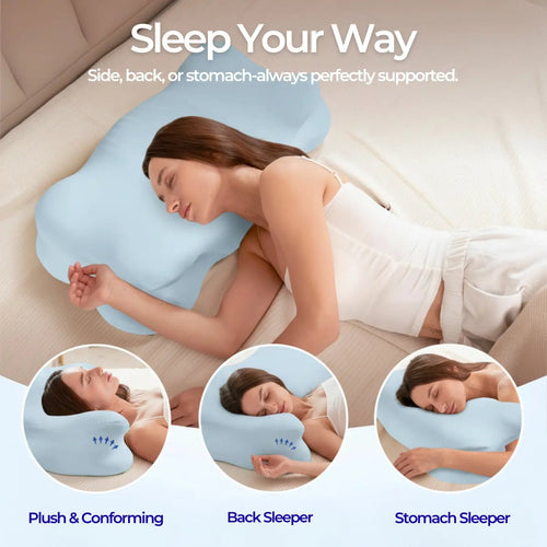 Restova Cloud Alignment Pillow – Cervical Neck Support Pillow for Side & Back Sleepers