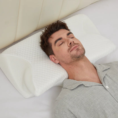 Restova Memory Foam Neck Pillow – Orthopedic Cervical Pillow for Neck Pain & Better Sleep Support