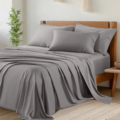Restova Luxury Bamboo Bed Sheets Set – Cooling Deep Pocket Bedding Sheets (4 Piece)