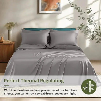 Restova Luxury Bamboo Bed Sheets Set – Cooling Deep Pocket Bedding Sheets (4 Piece)