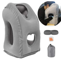 Restova Inflatable Travel Neck Pillow – Airplane Headrest Pillow for Long Flights & Neck Support