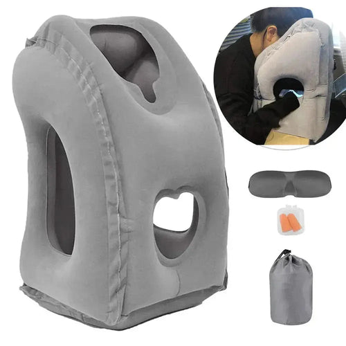 Restova Inflatable Travel Neck Pillow – Airplane Headrest Pillow for Long Flights & Neck Support
