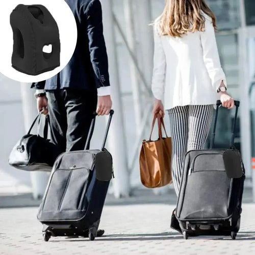 Restova Inflatable Travel Neck Pillow – Airplane Headrest Pillow for Long Flights & Neck Support