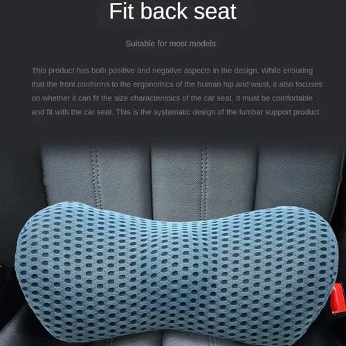 Restova Lumbar Support Pillow for Lower Back Pain Relief – Ergonomic Memory Foam Back Cushion