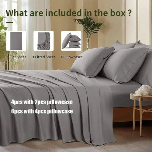 Restova Luxury Bamboo Bed Sheets Set – Cooling Deep Pocket Bedding Sheets (4 Piece)