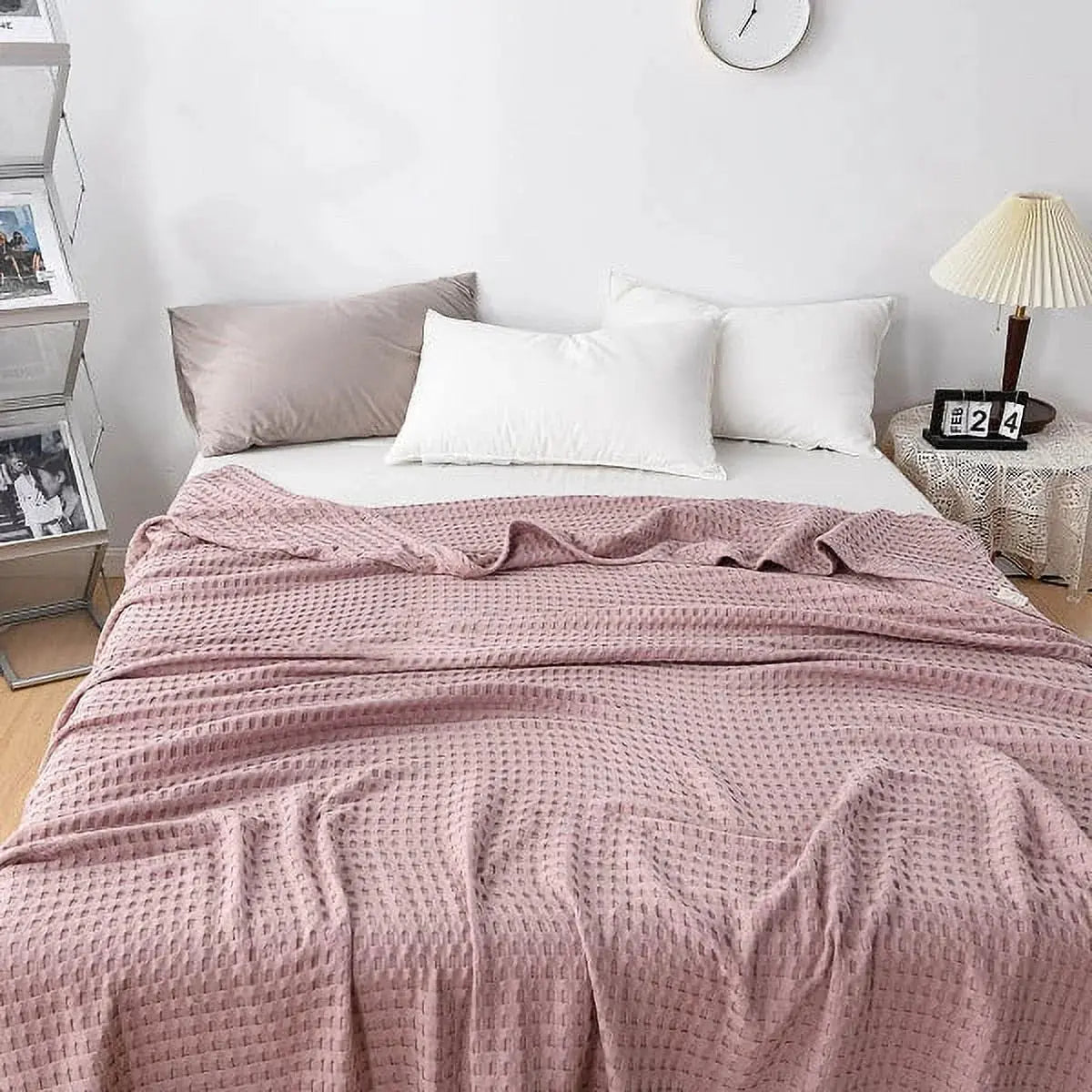 Restova Breathable Cotton Blanket – Lightweight Cooling Bed Blanket for All Seasons