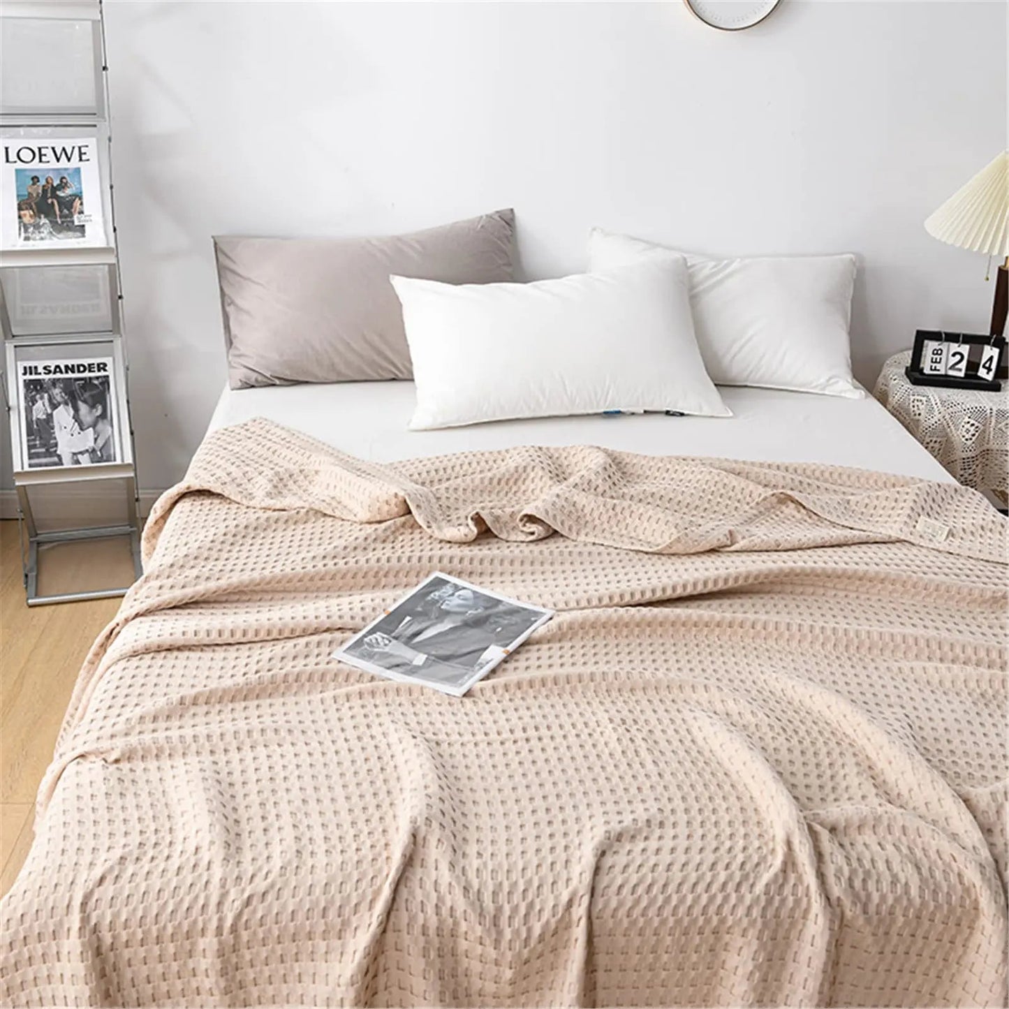 Restova Breathable Cotton Blanket – Lightweight Cooling Bed Blanket for All Seasons