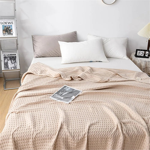 Restova Breathable Cotton Blanket – Lightweight Cooling Bed Blanket for All Seasons