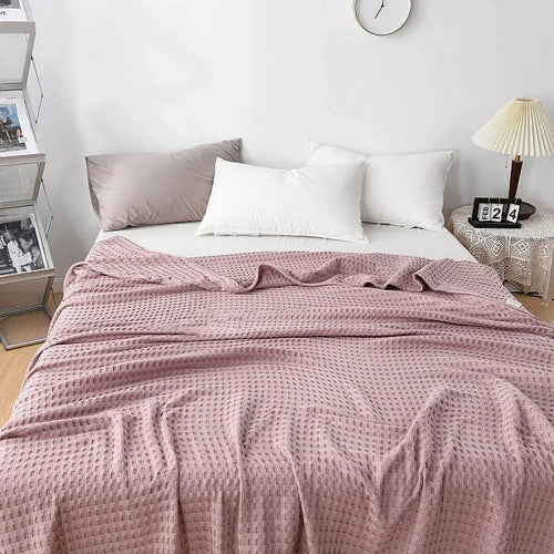 Restova Breathable Cotton Blanket – Lightweight Cooling Bed Blanket for All Seasons