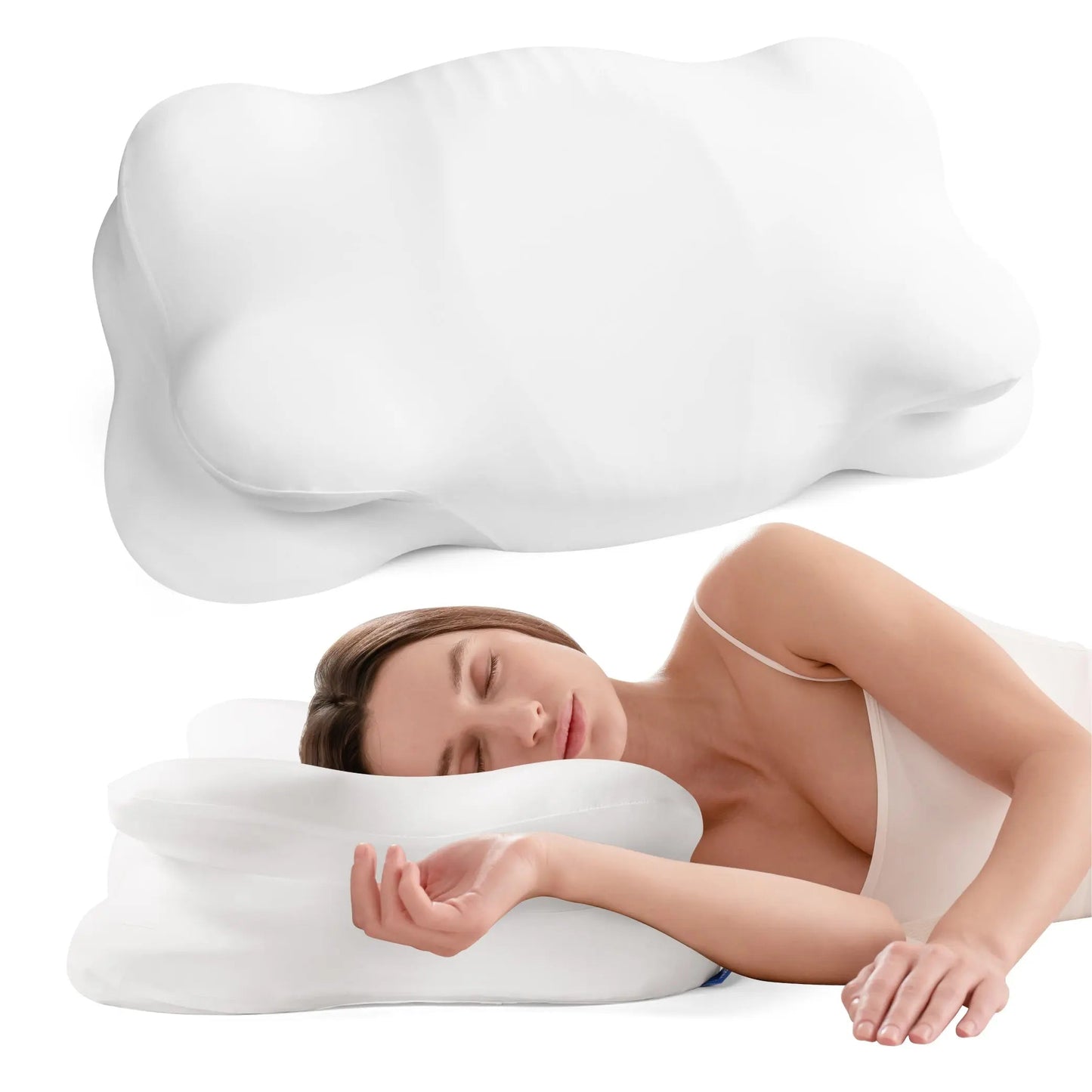 Restova Cloud Alignment Pillow – Cervical Neck Support Pillow for Side & Back Sleepers