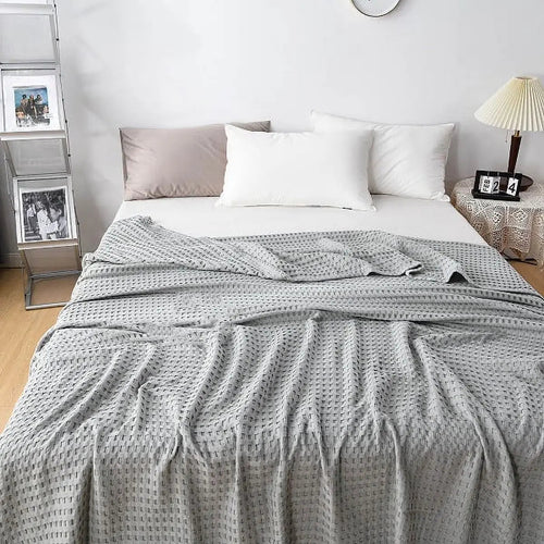 Restova Breathable Cotton Blanket – Lightweight Cooling Bed Blanket for All Seasons