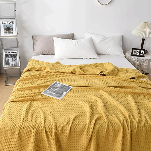 Restova Breathable Cotton Blanket – Lightweight Cooling Bed Blanket for All Seasons