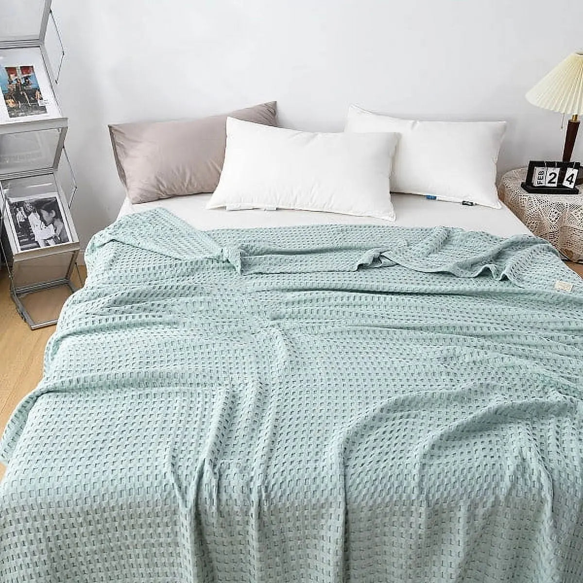 Restova Breathable Cotton Blanket – Lightweight Cooling Bed Blanket for All Seasons
